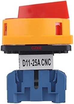 OUTVI D11-25 Chave rotativo seletor Cam interruptor 25A 1 Fase 2 Posição 4 Terminais Padlock
