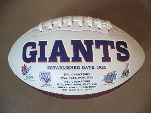 Dominique Rodgers-Cromartie #41 NY New York Giants assinou futebol de logotipo com COA