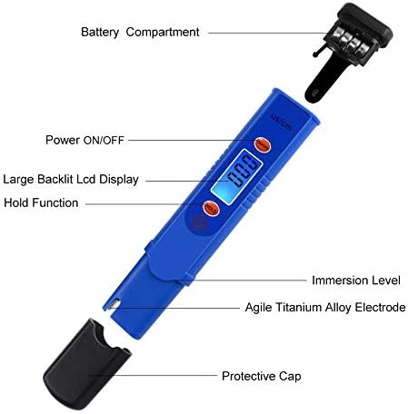 JF-XUAN Testador de qualidade da água Digital Testador de qualidade de água de alta precisão Condutividade Medidor de caneta