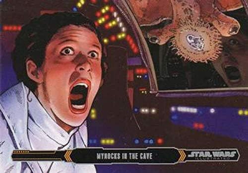 2015 Topps Star Wars ilustrou o Empire Strikes Back Nonsport Trading Card 50 Mynocks na caverna