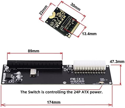 XIWAI OCULINK SFF-8611 Cabo de dados, PCI-E 3.0-PCI Express M.2 M-key para SFF-8612 Adaptador do host para GPD WIN