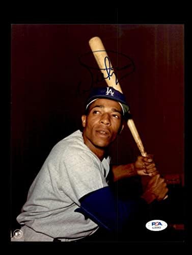 Willie Davis PSA DNA assinado 8x10 fotografia Dodgers Autograph - Fotos autografadas da MLB