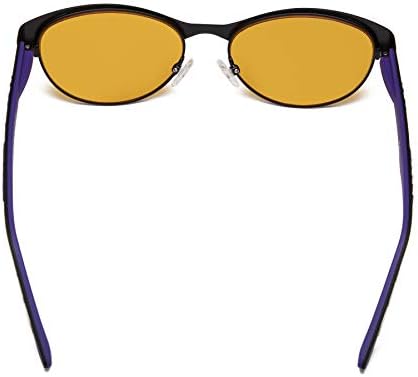 Olhos para os olhos de computadores de leitura de óculos ópticos de meia armação anti-fadiga Blocking Bloqueando lente laranja com tonalidade laranja