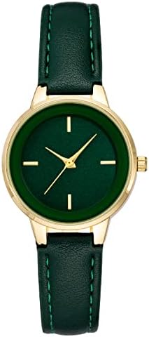 Essentials feminino Faux Leather Strap Watch