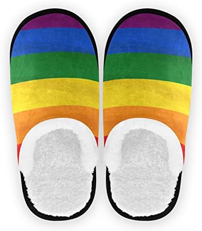 Tropicallife Rainbow Pride House Shoes para casa, lésbicas gays LGBT MEMÓRIA MEANTEME