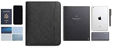 Forevermore Portfolios Padfolio Binder - Bolsa profissional de organizador de viagem de couro falso para tablet, documentos,