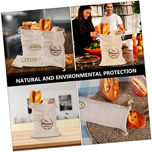 SOLustre 4pcs Capacitante de cordão Desenhado Produzir pão para biscoitos transportando bolsa de pão de bolsa de