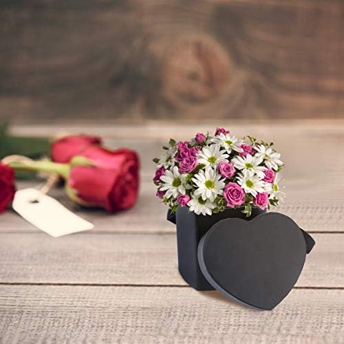 Caixa de presente floral em forma de coração abofan com estojo de armazenamento de jóias de tampa para arranjos Presente