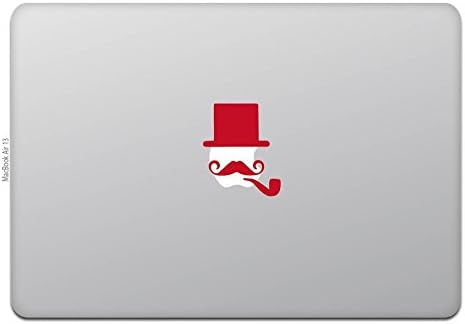 Loja gentil macbook air/pro 11/13 MacBook Sticker Hat Beard Kissel Gentleman Red M527-R
