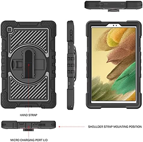 Newaygrand Case for Samsung Galaxy Tab A7 Lite Case 2021, Tab A7 Lite Caso de 8,7 polegadas SM-T225/T220 | Caixa de proteção de borracha robusta durável à prova de choque de corpo inteiro com ombro de correia manual