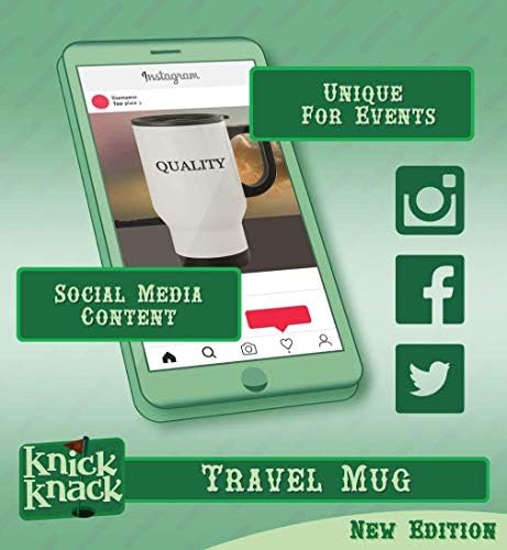 Presentes de Knick Knack #Properation - Caneca de viagem de aço inoxidável de 14oz, prata