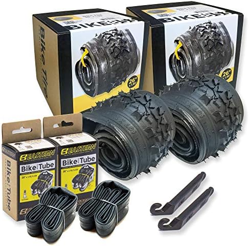 Kit de substituição de pneus de bicicleta de 26 polegadas para pneus de bicicleta de montanha 26 x 1,95 inclui ferramentas.