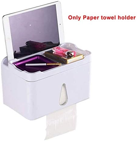 Caixa de lenço de papel Toliet com suporte de telefone Moblie Helf prateleira Organizador de papel de parede montado