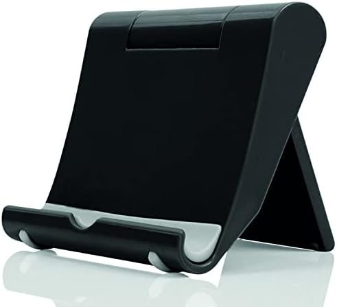 Phonextra multi-ângulo dobrável Phone Stand Black [Angle Ajustável] Suporte do tablet para mesa. iPhone, Samsung, Kindle, todos os smartphones. Adequado para desktop, escritório, quarto, cozinha