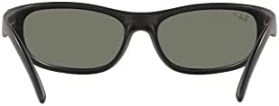 Ray-Ban Man Glasses Black Frame, lentes verdes, 60 mm