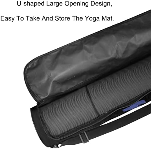 Obrigado Yoga Mat Bags Full-Zip Yoga Carry Bag for Mulher Men, Exercício portador de tapete de ioga com cinta ajustável