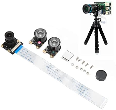 Ashata para câmera de Raspberry Pi, módulo de câmera de 5MP para Raspi, 1080p Manual de visualização infravermelha infravermelha