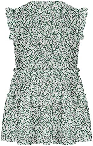 Camisas fofas para mulheres mulheres casuais babados florais mangas babydoll tops Summer V pescoço peplum tanque blusas
