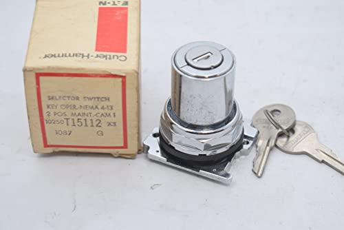 Eaton 10250T15112 Switch seletor com came, 30mm 2 posições, tipo de seletor de keylock