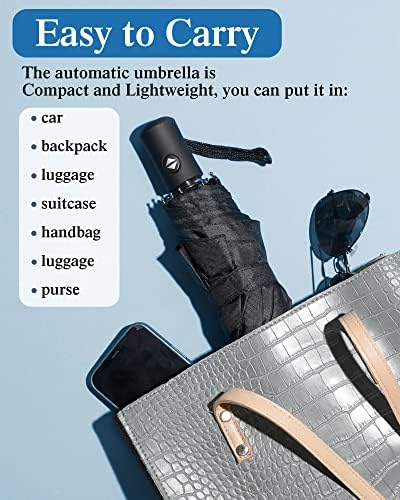 Yahenda 4 Pacote de viagens no vento guarda -chuvas Automático Aberto e perto de guarda -chuva dobrável guarda -chuva dobrável