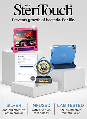 Pure Sense Buddy Antimicrobian Kids Caso para 2020/2018 iPad Pro 12.9 4ª-3ª ​​Generação | Suporte de caixa robusto, alça, protetor