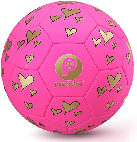 PP Picador Kids Soccer Ball, brinquedo de bola de bola de futebol brilhante com presente de bomba para crianças, crianças pequenas, crianças, meninos, meninas, escola, jardim de infância, estudante, bebê