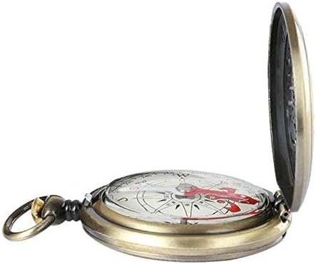 ZJHYXYH Vintage Bronze Compass Pocket Pocket Design Design de navegação ao ar livre Kid Gart Retro Metal Portable Compass