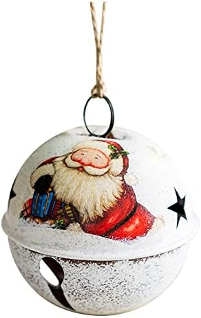 Correntes de cristal para artesanato Christmas Bell Pingente Antique Iron Snowman Bell Pingente