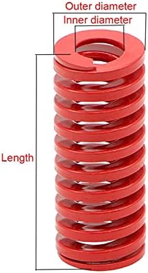 AHEGAS SPRINGS RED RED CARRA MEIA Pressione Compressão Mola de molde carregada de molde Diâmetro externo 18 mm x diâmetro interno 9mm x comprimento 25-100mm