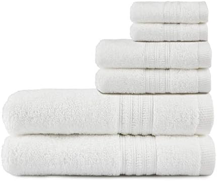 Conjunto de linho de banho de 6 peças Trident - Super macio, altamente absorvente, toalhas de banho de luxo, lavável