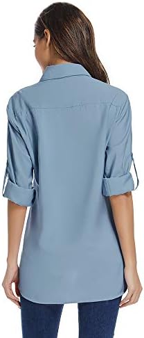 UPF feminina 50 Camisas de proteção solar de manga longa