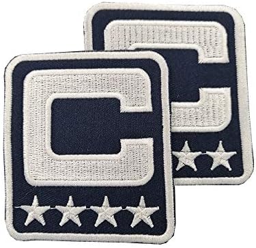 Capitão Patch Capital C Patch Tactical Iron On Or Cost （4 estrelas) Para futebol de Jersey, beisebol, futebol, lacrosse,