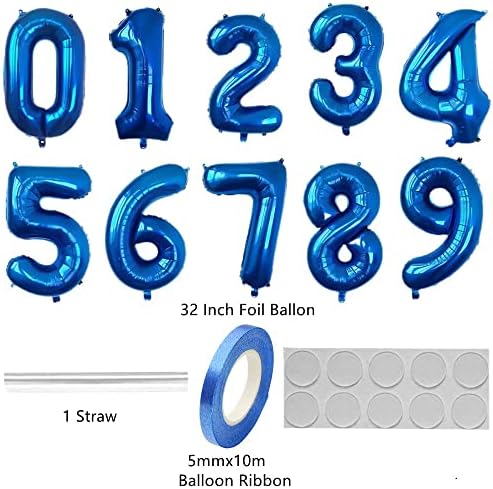 Xlood número 54 balões de 32 polegadas alfabeto de balão digital de 32 polegadas 54 Balões de aniversário Digit 54 Balões de hélio