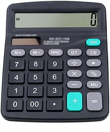 Calculadora solar Solar MJWDP Calcule o uso comercial contagem 2 em 1 calculadora solar ou de bateria de 12 dígitos com botão