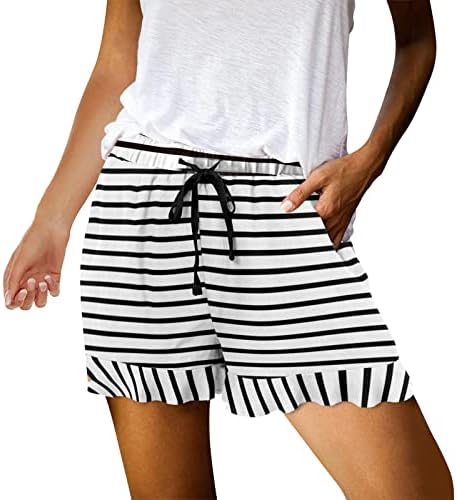 2023 shorts de verão femininos casuais com cintura alta e de caba relaxada shorts folgados shorts American Flowy praia shorts