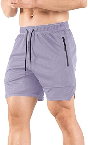 Mens de zddo, shorts, shorts de exercícios para homens, shorts 2 em 1 com bolsos com zíper, shorts de ginástica de 5 polegadas