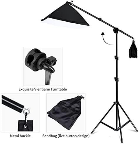 TJLSS Fundo de fotografia Suporte SoftBox Lighting Kit Photo Studio Equipamento Acessórios com cenário 3pcs e suporte de tripé