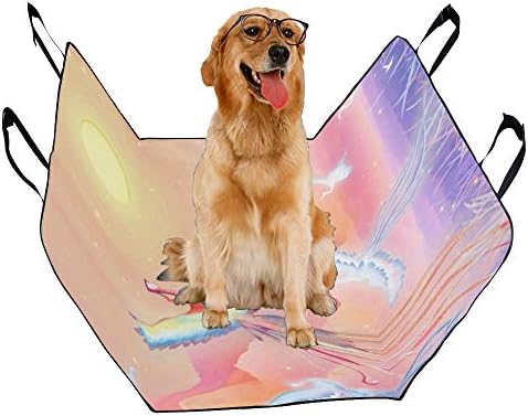 Enevotx Dog Seat Capa Centenas de flores Design Imprimir tampas de assento de carro para cães impermeável à prova d'água