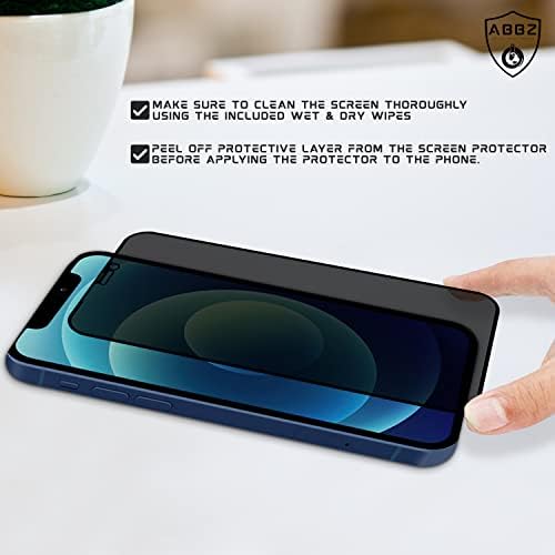 ABBZ - [Série de privacidade iPhone 11/XR [6.1 ] Protetor de tela de vidro temperado 9h dureza 2 -pacote