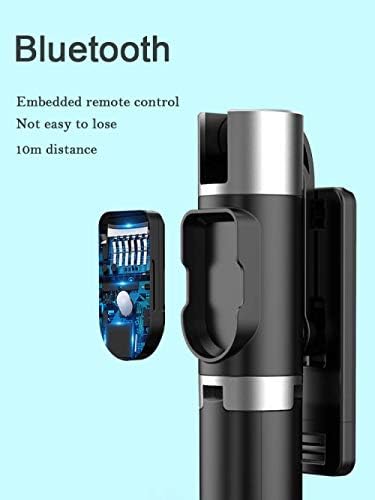 Selfie Stick Tripé/Monopod Combined Bluetooth Remote Control Selka Stick Stick de 5 etapas Folding sem fio leve para transportar smartphone compatível com smartphone