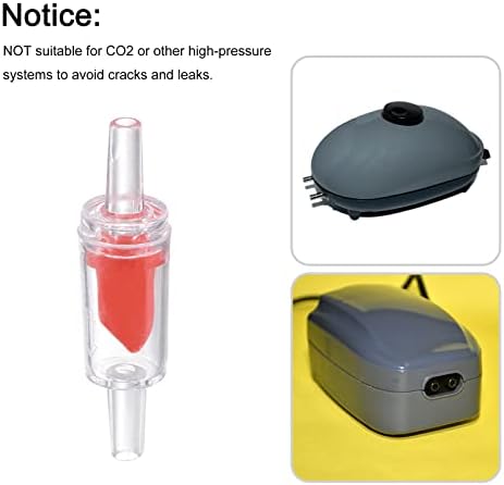 Válvulas de seleção da bomba de ar 4pcs 4pcs, válvula de ar aquário de aquário vermelho de 5 mm/0,2 para aquários,