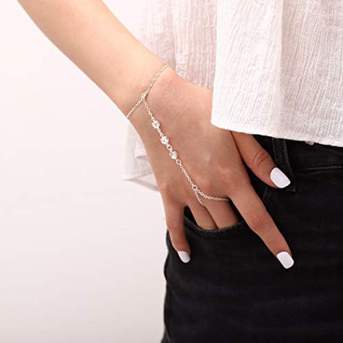 Pulseiras de cristal de cristal Bomine anel de jóias de pulseira de escrava de praia para mulheres e meninas