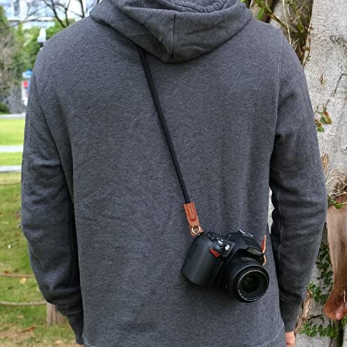 Cinta de câmera de 120cm VKO, alça de alça de corda de câmera macia compatível com Sony Canon Nikon Fuji Sem espelhamento