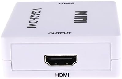 Micro Traders VGA para HDMI Converter HD 1080p Adaptador de áudio de vídeo HDTV com adaptadores de caixa de áudio compatíveis com laptop PC