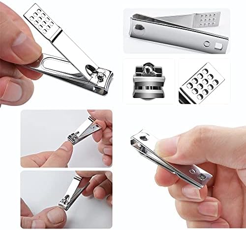 Conjunto de manicure, 12 PCs Kit de manicure em aço inoxidável com cortadores de unhas e cortadores de unhas da unha, cortador de unhas