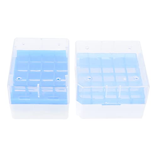 Contêineres de plástico doiTool 2pcs Tubos frios caixas de armazenamento caixas de armazenamento criovial congelante