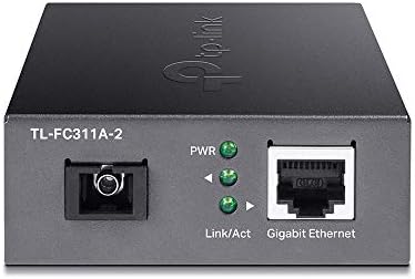 TP-Link TL-FC311A-2 | Gigabit WDM SFP TO RJ45 FIBER MEDIA CONVERSOR | Conversor de fibra para Ethernet | 10/10/1000Mbps RJ45 Porta para 1000Base-LX fibra de modo único