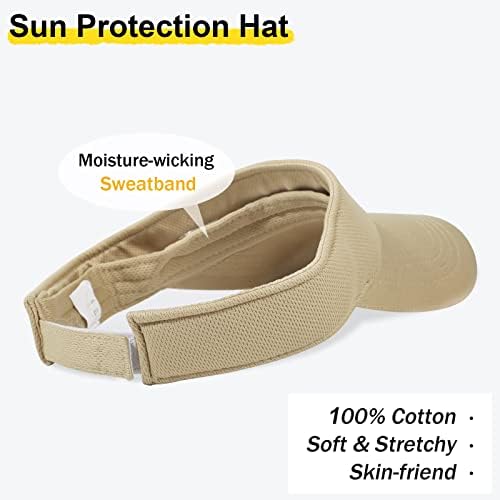 NTLWKR Sun Visor Hat Hat Ajustável Velcro Cap esportivo ao ar livre para homens adultos