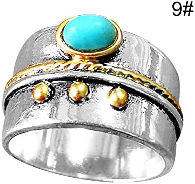 Anel Hollow Boys Rings Diamantes naturais Presentes do dia das mães Anel de prata para as turquesas da mãe Anéis calma