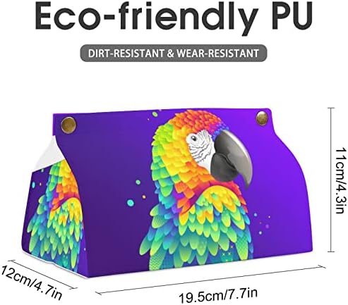 Portador de tecidos coloridos de papel de papagaio retangular organizador de guardanapo para cômoda de bancada